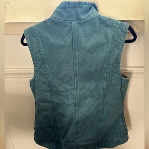 WOMEN'S SHERPA LINED VEST - RELAXED FIT - WASHED DUCK